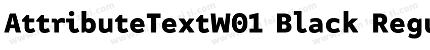 AttributeTextW01 Black Regular字体转换